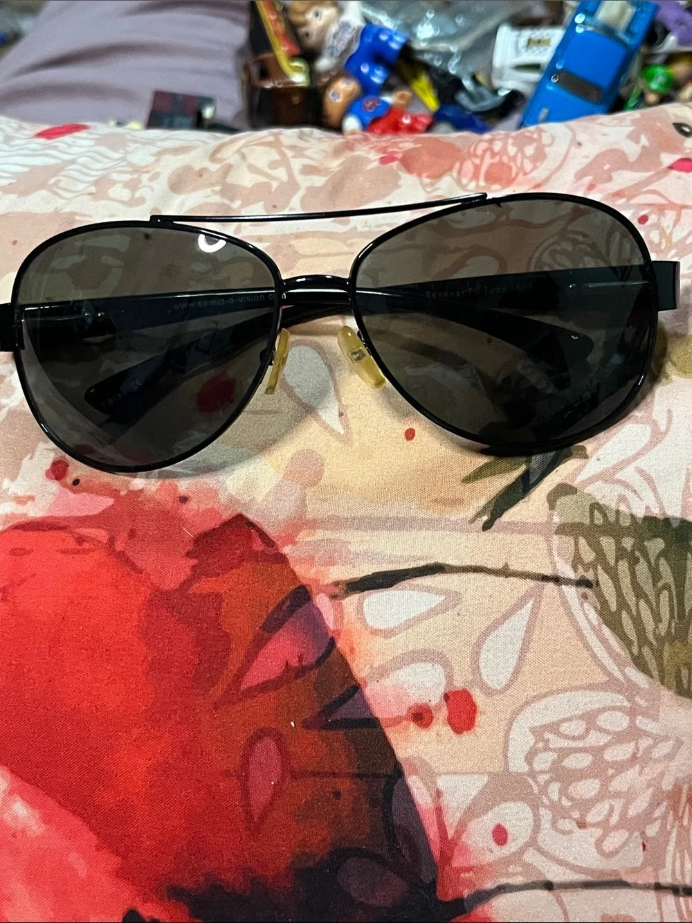 U.S. Army Black Sunglasses with Gold Nose Pads